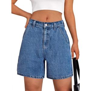 imageTrendy Queen Womens Jean Shorts Denim Short Jorts Summer Clothes Y2K Cute Fashion Outfits 2025Blue