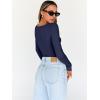 imageTrendy Queen Going Out Tops for Women Trendy Long Sleeve Shirts Fashion Clothing V Neck Basic Y2K Clothes Cute Shirt CorsetNavy