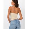 imageTrendy Queen Halter Tops for Women 2025 Summer Going Out Tops Backless Crop Sleeveless Workout Shirts Cute Y2k ClothesApricot
