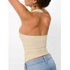 imageTrendy Queen Halter Tops for Women 2025 Summer Going Out Tops Backless Crop Sleeveless Workout Shirts Cute Y2k ClothesApricot