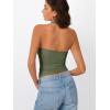 imageTrendy Queen Halter Tops for Women 2025 Summer Going Out Tops Backless Crop Sleeveless Workout Shirts Cute Y2k ClothesArmy Green