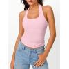 imageTrendy Queen Halter Tops for Women 2025 Summer Going Out Tops Backless Crop Sleeveless Workout Shirts Cute Y2k ClothesBabypink