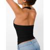 imageTrendy Queen Halter Tops for Women 2025 Summer Going Out Tops Backless Crop Sleeveless Workout Shirts Cute Y2k ClothesBlack