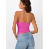 imageTrendy Queen Halter Tops for Women 2025 Summer Going Out Tops Backless Crop Sleeveless Workout Shirts Cute Y2k ClothesHot Pink