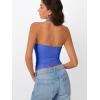 imageTrendy Queen Halter Tops for Women 2025 Summer Going Out Tops Backless Crop Sleeveless Workout Shirts Cute Y2k ClothesRoyal Blue
