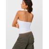 imageTrendy Queen Halter Tops for Women 2025 Summer Going Out Tops Backless Crop Sleeveless Workout Shirts Cute Y2k ClothesWhite