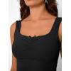 imageTrendy Queen Summer Tops for Women Going Out Teen Girls Cute Crop Tank Top Y2K Basic Bow Clothes Square Neck 2025 CamisoleBlack