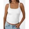 imageTrendy Queen Tank Tops for Women Summer Racerback Workout Tops Ribbed Spaghetti Strap Camisole Going Out Clothes 2025White