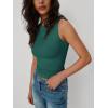 imageTrendy Queen Women Going Out Summer Tank Tops Spring Casual Basic Cute 2025 Sleeveless Shirt Vacation Fashion Outfit ClothesDarkgreen