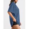 imageTrendy Queen Womens Oversized Summer T Shirts Fashion Workout Plus Size Tops Short Sleeve Beach Vacation Gym Clothes 2025Blue