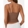 imageTrendy Queen Womens Spaghetti Strap Tank Top Summer Double Lined Workout Camisole Going Out Cute Tops Y2k Teen Girl BasicBrown