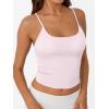 imageTrendy Queen Womens Spaghetti Strap Tank Top Summer Double Lined Workout Camisole Going Out Cute Tops Y2k Teen Girl BasicLightpink
