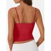 imageTrendy Queen Womens Spaghetti Strap Tank Top Summer Double Lined Workout Camisole Going Out Cute Tops Y2k Teen Girl BasicRed