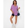 imageTrendy Queen Oversized Tshirts for Women Workout Plus Size Tops V Neck Short Sleeve Gym Shirts Casual Loose Fit Basic TeesPurple