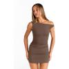 imageTrendy Queen Womens Mini Summer Dresses 2025 Going Out Off The Shoulder Bodycon Sexy Party Club Spring Fashion OutfitsBrown