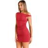 imageTrendy Queen Womens Mini Summer Dresses 2025 Going Out Off The Shoulder Bodycon Sexy Party Club Spring Fashion OutfitsRed