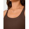 imageTrendy Queen Womens Tank Tops Crop Camisole Summer Fashion Sleeveless Ribbed Workout Basic Going Out Gym Spring Clothes 2025Brown