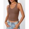 imageTrendy Queen Womens Tank Tops Double Lined Crop Sleeveless Going Out Camisole Summer Fashion Basic Soft Spring Clothes 2025Brown