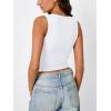 imageTrendy Queen Womens Tank Tops Double Lined Crop Sleeveless Going Out Camisole Summer Fashion Basic Soft Spring Clothes 2025White