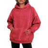 imageTrendy Queen Oversized Hoodies for Women Acid Wash Sweatshirt Cute Pullover Fall Winter Long Sleeve ShirtsRed