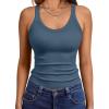 imageTrendy Queen Womens Tank Tops Crop Camisole Summer Fashion Sleeveless Ribbed Workout Basic Going Out Gym Spring Clothes 2025Darkblue