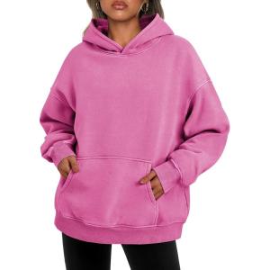 imageTrendy Queen Oversized Hoodies for Women Acid Wash Sweatshirt Cute Pullover Fall Winter Long Sleeve ShirtsPink