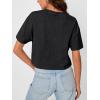 imageTrendy Queen Womens Crop Tops Short Sleeve TShirts Acid Wash Casual Summer Clothes Trendy Comfy 2025 Workout Baggy Soft TeesBlack