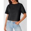 imageTrendy Queen Womens Crop Tops Short Sleeve TShirts Acid Wash Casual Summer Clothes Trendy Comfy 2025 Workout Baggy Soft TeesBlack