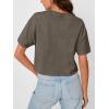 imageTrendy Queen Womens Crop Tops Short Sleeve TShirts Acid Wash Casual Summer Clothes Trendy Comfy 2025 Workout Baggy Soft TeesLightbrown