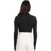 imageTrendy Queen Womens Mock Turtleneck Long Sleeve Shirts Fall Fashion Basic Layering Slim Fit Soft Thermal Underwear TopsBlack