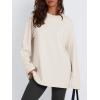 imageTrendy Queen Womens Oversized Sweatshirt Pullover Long Sleeve Shirts Casual Fall Fashion 2025 Winter ClothesBeige