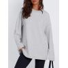 imageTrendy Queen Womens Oversized Sweatshirt Pullover Long Sleeve Shirts Casual Fall Fashion 2025 Winter ClothesGrey