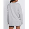 imageTrendy Queen Womens Oversized Sweatshirt Pullover Long Sleeve Shirts Casual Fall Fashion 2025 Winter ClothesGrey