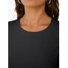 imageTrendy Queen Womens Short Sleeve Shirts Crewneck Ribbed Knit Slim Fitted TShirt Summer Basic Tee 2025 TopsBlack