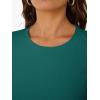 imageTrendy Queen Womens Short Sleeve Shirts Crewneck Ribbed Knit Slim Fitted TShirt Summer Basic Tee 2025 TopsForest Green