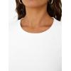 imageTrendy Queen Womens Short Sleeve Shirts Crewneck Ribbed Knit Slim Fitted TShirt Summer Basic Tee 2025 TopsWhite
