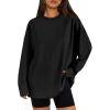 imageTrendy Queen Womens Oversized Sweatshirt Pullover Long Sleeve Shirts Casual Fall Fashion 2025 Winter ClothesBlack
