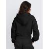 imageTrendy Queen Womens Cropped Hoodie Long Sleeve Sweatshirts Fall Fashion 2024 Casual Y2k Outfits Winter ClothesBlack