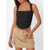 imageTrendy Queen Womens Summer Tank Tops Going Out Crop Shirts Square Neck Cute Y2k Fashion Clothes Spring Outfits 2025