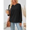 imageTrendy Queen Womens Sweatshirts Crewneck Hoodies Casual Sweaters Long Sleeve Tops Fall Fashion Outfits Winter Clothes 2025Black