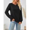 imageTrendy Queen Womens Sweatshirts Crewneck Hoodies Casual Sweaters Long Sleeve Tops Fall Fashion Outfits Winter Clothes 2025Black