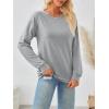 imageTrendy Queen Womens Sweatshirts Crewneck Hoodies Casual Sweaters Long Sleeve Tops Fall Fashion Outfits Winter Clothes 2025Grey
