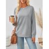 imageTrendy Queen Womens Sweatshirts Crewneck Hoodies Casual Sweaters Long Sleeve Tops Fall Fashion Outfits Winter Clothes 2025Grey