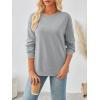 imageTrendy Queen Womens Sweatshirts Crewneck Hoodies Casual Sweaters Long Sleeve Tops Fall Fashion Outfits Winter Clothes 2025Grey