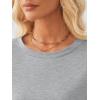 imageTrendy Queen Womens Sweatshirts Crewneck Hoodies Casual Sweaters Long Sleeve Tops Fall Fashion Outfits Winter Clothes 2025Grey