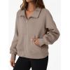 imageTrendy Queen Womens Zip Up Hoodies Oversized Crewneck Sweatshirts Casual Jackets Y2k Clothes Fall Fashion Outfits 2025Coffeegrey