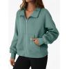 imageTrendy Queen Womens Zip Up Hoodies Oversized Crewneck Sweatshirts Casual Jackets Y2k Clothes Fall Fashion Outfits 2025Green