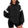 imageTrendy Queen Womens Oversized Hoodies Color Block Fall Fashion 2025 Casual Long Sleeve Sweatshirts Y2k Winter ClothesBlack