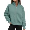 imageTrendy Queen Womens Zip Up Hoodies Oversized Crewneck Sweatshirts Casual Jackets Y2k Clothes Fall Fashion Outfits 2025Green