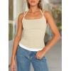 imageTrendy Queen Womens Camisole Y2K Tops Adjustable Spaghetti Strap Tank Tops Cute Going Out Crop Tops Summer Blouses BlackApricot